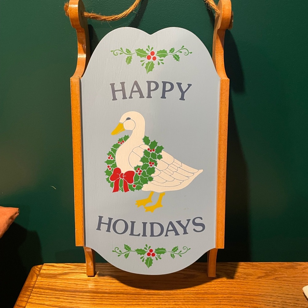 Festive Holiday Goose Wall Decor